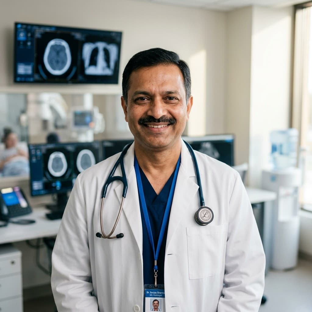 Portrait of Dr. Rajesh Sharma, Sonography & Colour Doppler
